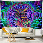 Decobites Psychedelic Owl Tapestry Wall Hanging for Colorful Hippie Bohemian Home Decor