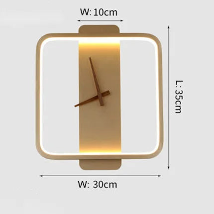DecorBites™ LED Wall Lamp Wall Clock Modern Design Nordic Luxury Simple For Hotel Bedside