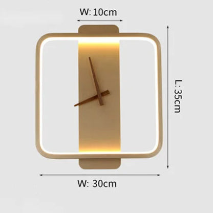 DecorBites™ LED Wall Lamp Wall Clock Modern Design Nordic Luxury Simple For Hotel Bedside