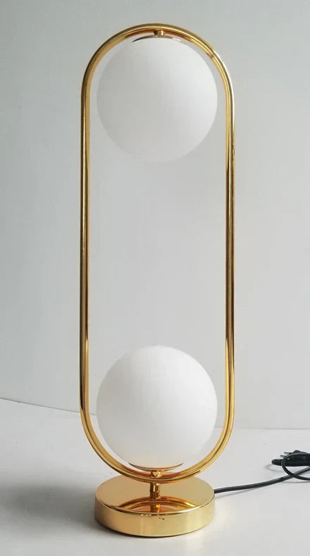 DecorBites™ Golden Body Glass LED Desk Lamp - Modern Nordic Art Deco Design