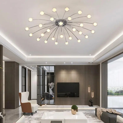 DecorBites™ LED Glass Chandelier for Modern Home Decor