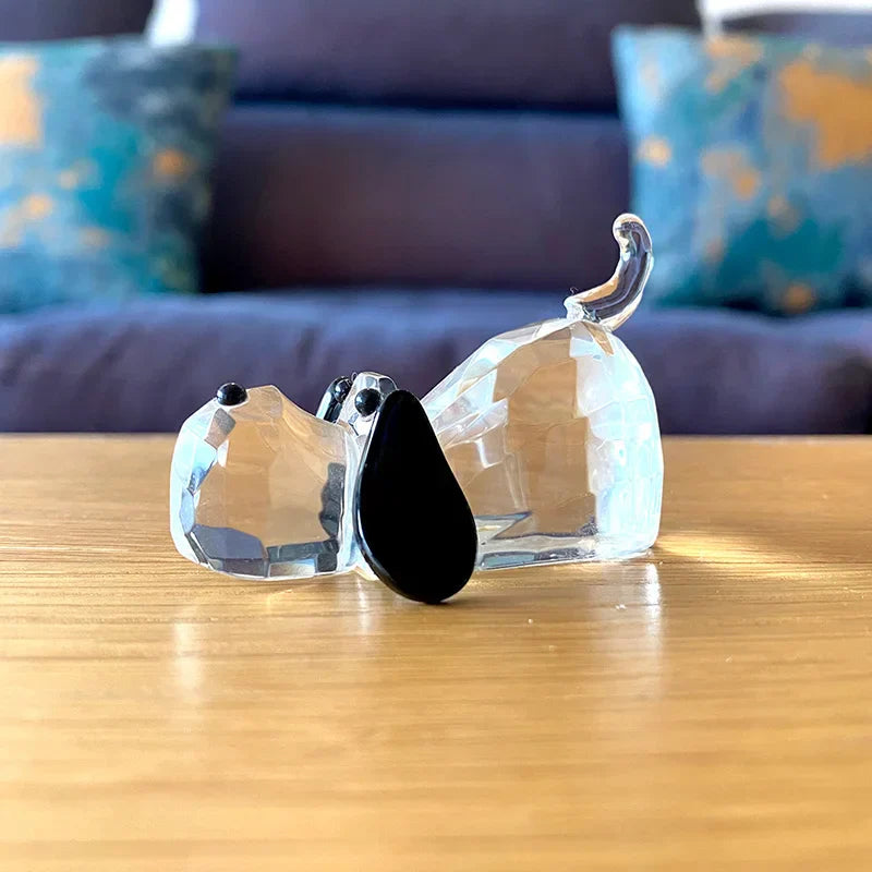 DecorBites™ Crystal Puppy Dog Glass Animal Figurine Collectible Home Decor Gift
