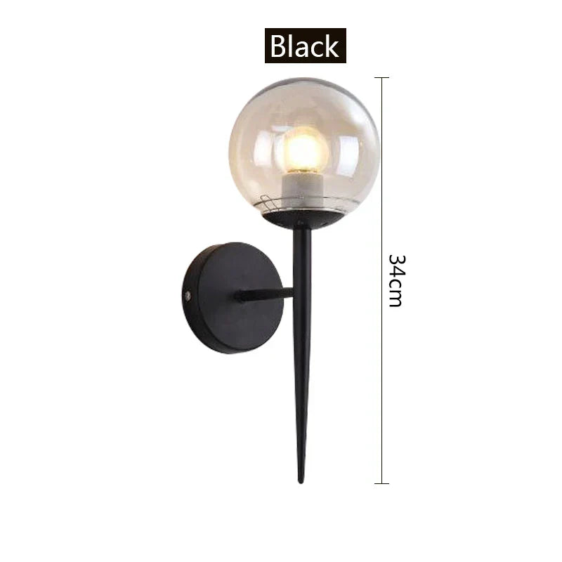 Apliques de pared LED DecorBites™ con forma de bola de cristal para dormitorio, pasillo o buhardilla, casquillo E27