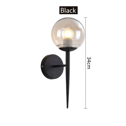 Apliques de pared LED DecorBites™ con forma de bola de cristal para dormitorio, pasillo o buhardilla, casquillo E27