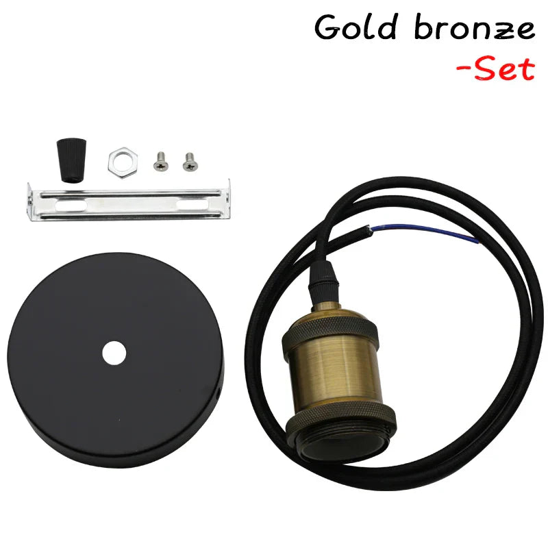 Lámpara colgante industrial Decorbites™ E27 titular de bombilla Edison 90-265V decoración de hogar estilo loft