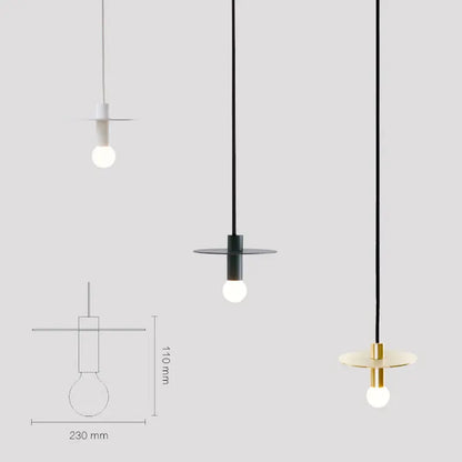 DecorBites™ Iron Pendant Light: Nordic LED E27 Hanging Lamp for Home Decor
