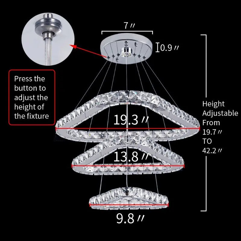 Lámpara de techo colgante LED de cristal DecorBites™, moderna lámpara nórdica para salón y comedor