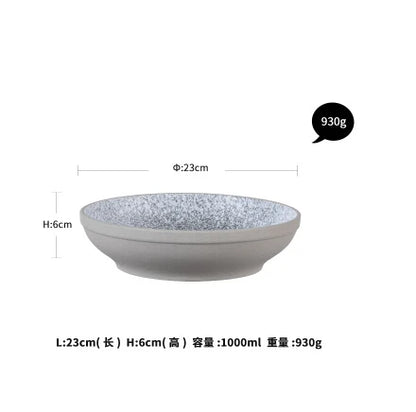 DecorBites™ Ceramic Dinner Plate Set - Stone Inspired Design