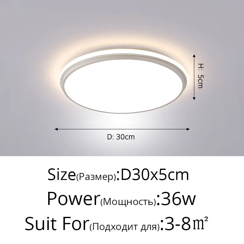 DecorBites™ LED Ceiling Lamps: Modern Dimmable Lights for Living Room, Dining Room, Bedroom