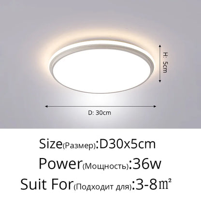 DecorBites™ LED Ceiling Lamps: Modern Dimmable Lights for Living Room, Dining Room, Bedroom