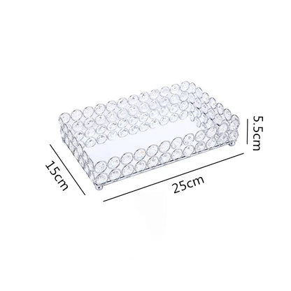 Bandeja de espejo de cristal DecorBites™ Organizador de cosméticos y joyas Estante de almacenamiento