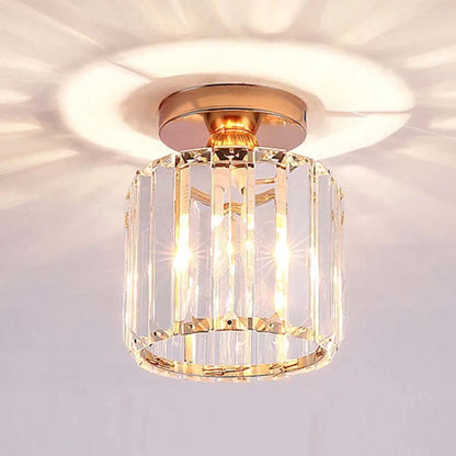 DecorBites™ Crystal Pendant Ceiling Light, Modern E27 Semi Flush Design for Home Decor