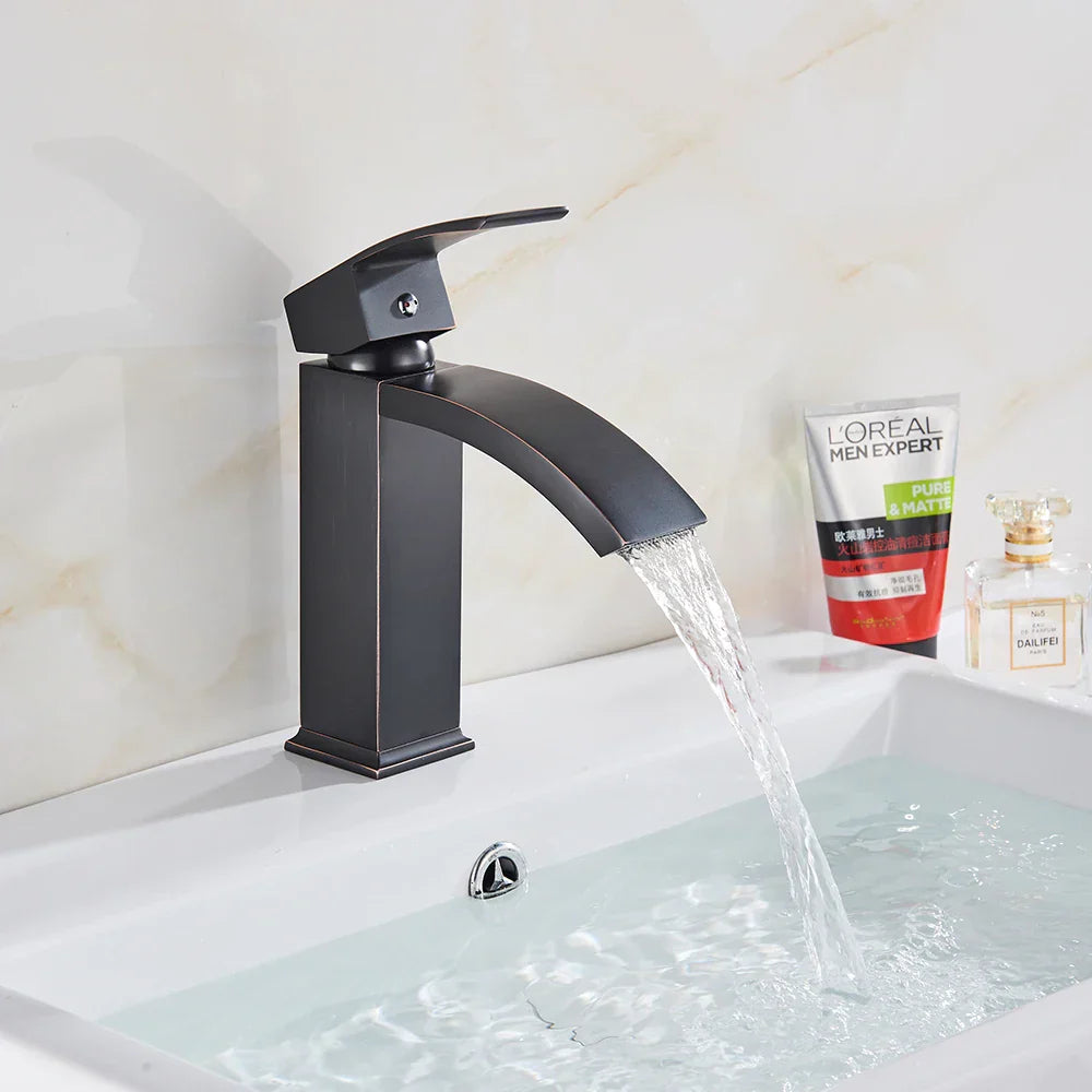 DecorBites™ Black Basin Mixer Faucet with Hot Cold Control