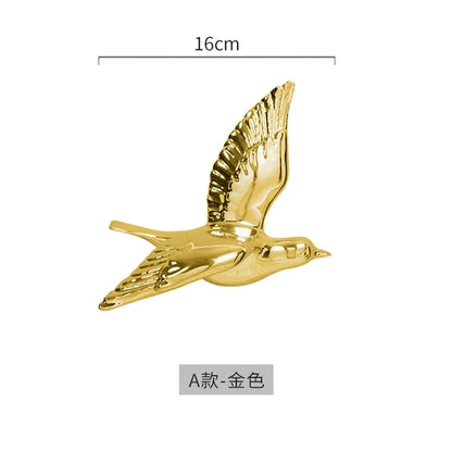 DecorBites™ Golden Bird Wall Hanging Modern Decor Pigeon Accessory