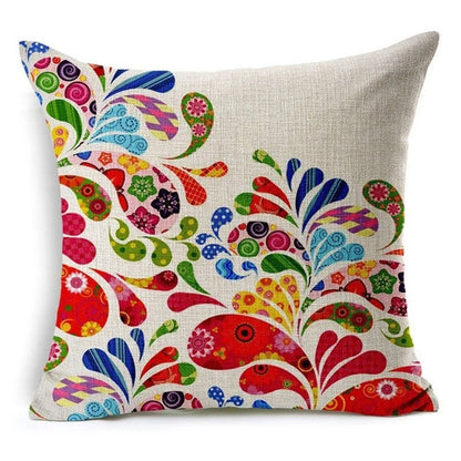 Funda de cojín decorativa DecorBites™ con diseño de hojas verdes, 45 x 45 cm, para sofá o decoración del hogar.