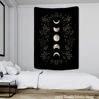 Decobites Moon Phase Tapestry Wall Hanging: Bohemian Hippie Home Decor