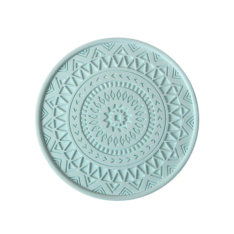 DecorBites™ Diatomite Round Coasters: Absorbent, Colourful, Fashionable Drink Mats