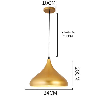Lámpara colgante tipo araña DecorBites™ de hierro forjado dorado, LED E27, estilo retro nórdico