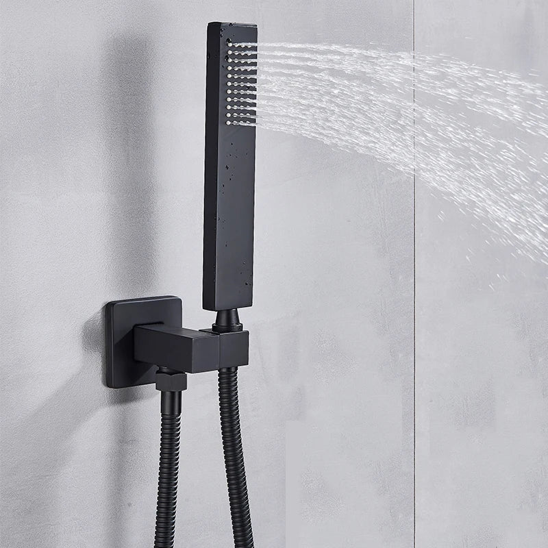 DecorBites™ Light Shower Faucet Set: Wall Mounted Rainfall Bath Mixer with Handshower