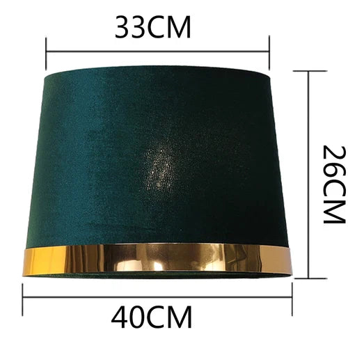 DecorBites™ Golden Edge Large Cloth Lampshade Cover for Bedroom Bedside Floor Lamp