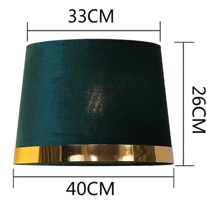 DecorBites™ Golden Edge Large Cloth Lampshade Cover for Bedroom Bedside Floor Lamp