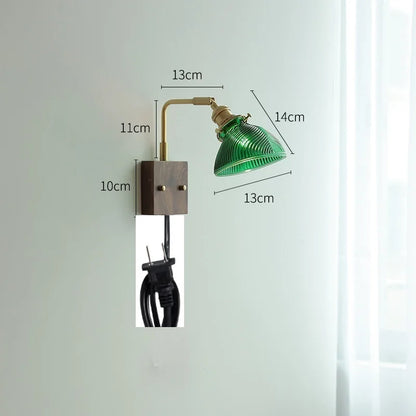 DecorBites™ Clear Glass LED Wall Lights with Pull Chain Switch, Rotate Modern Nordic Wall Lamp
