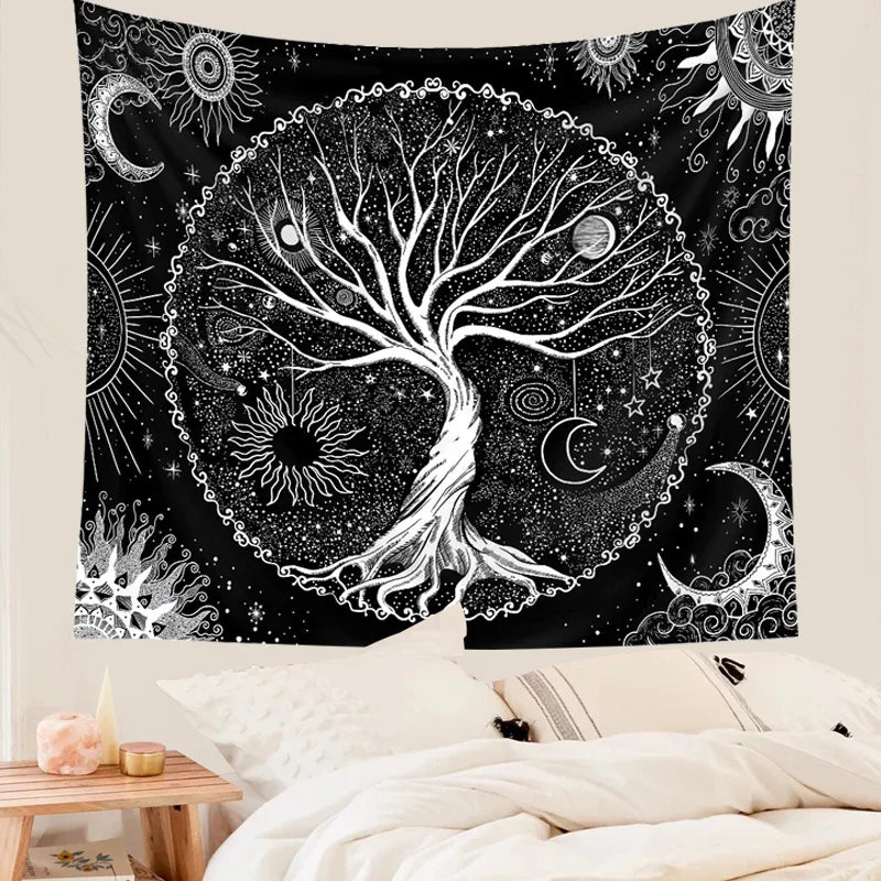 Decobites Starry Tree of Life Tapestry for Bedroom, Living Room & Dorm