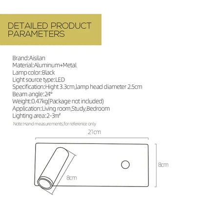 DecorBites™ Adjustable LED Wall Sconce, 3W CRI 97, Touch Dimmable Switch, 3-CCT Angle