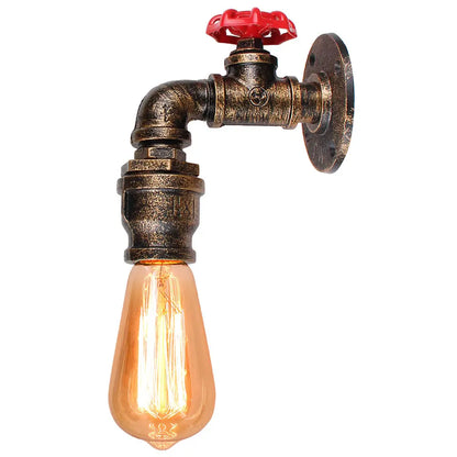DecorBites™ Industrial Water Pipe Wall Sconce for Restaurant Cafe Bar Kitchen