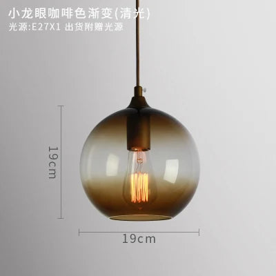 DecorBites™ Glass LED Pendant Lamp: Modern Nordic Style Hanging Light for Home, Cafe, or Bar