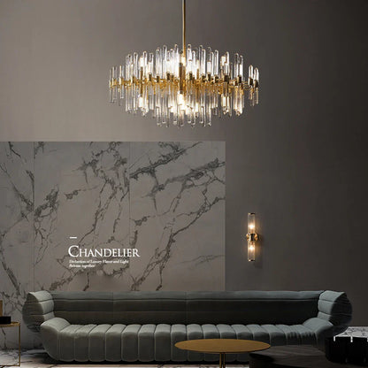 DecorBites™ E14 LED Crystal Pendant Lights in Silver Gold Finish