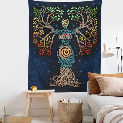 Decobites Tarot Mysterious Tree of Life Wall Decor Tapestry Art Dorm Room