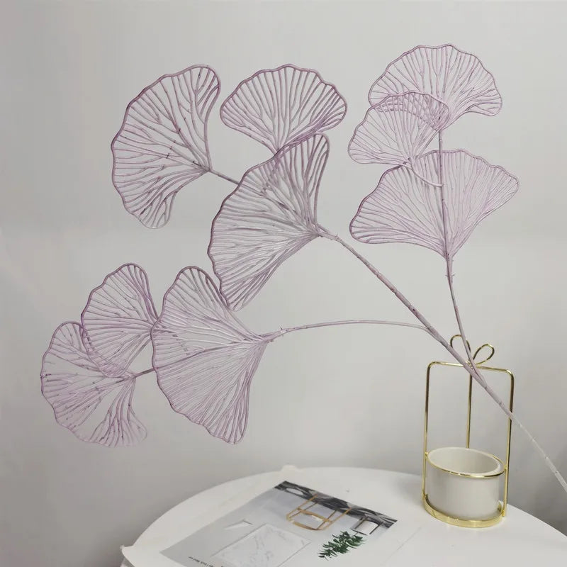 ديكور بايتس™ - زهور اصطناعية من أغصان أوراق الجنكة لديكور المنزل