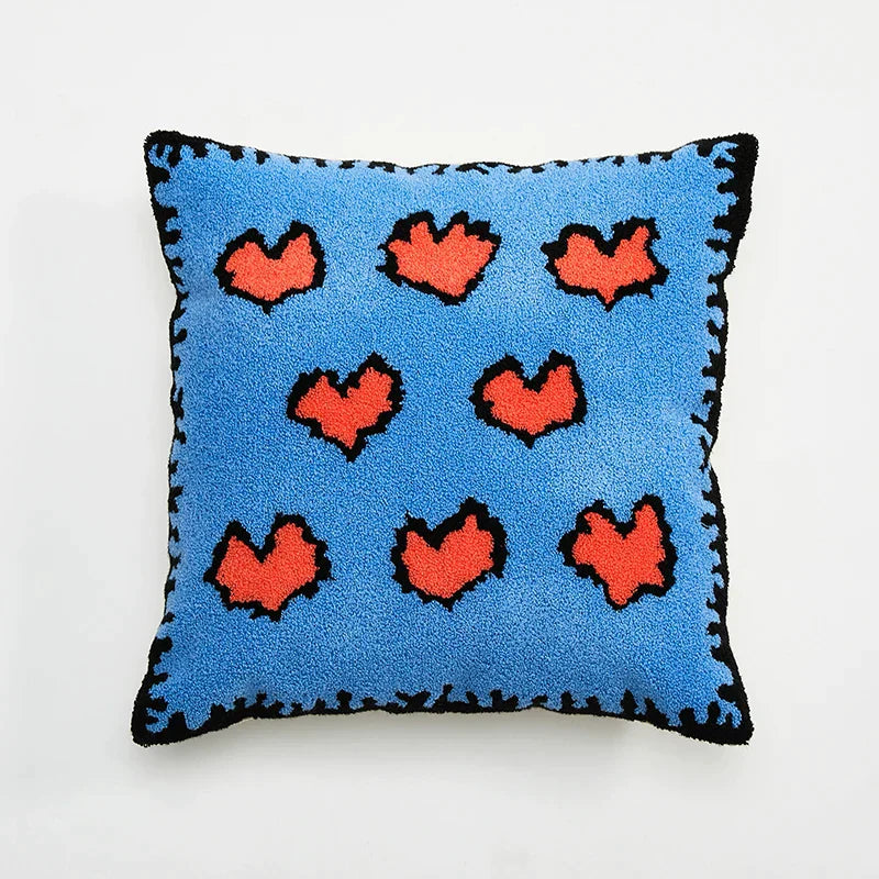 DecorBites™ Embroidered Daisy Dandelion Cushion Cover 45x45cm for Sofa Bed Chair Living Room