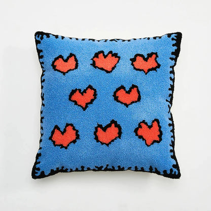 DecorBites™ Embroidered Daisy Dandelion Cushion Cover 45x45cm for Sofa Bed Chair Living Room