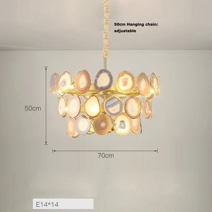 DecorBites™ Agate Designer LED Chandelier for Foyer & Dining Room