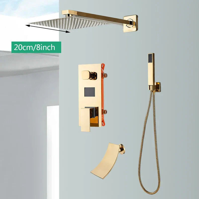 Gold Digital Shower System