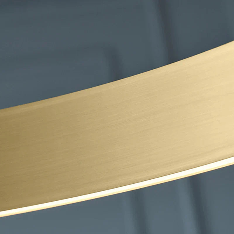 DecorBites™ LED Chandelier: Round Rings Pattern, Gold, Modern Design for Living, Dining, Bedroom, Kitchen.