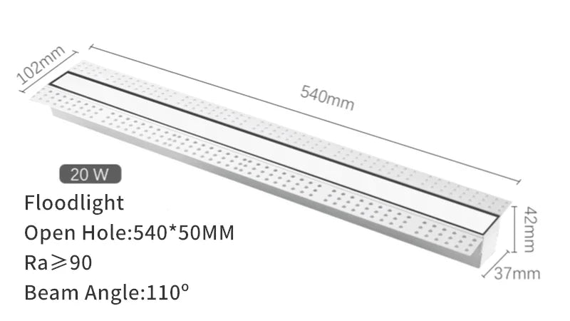 DecorBites™ Led Magnetic Downlight: Modern, Recessed, 90Ra, Indoor Ceiling Linear Grille Spot Lighting