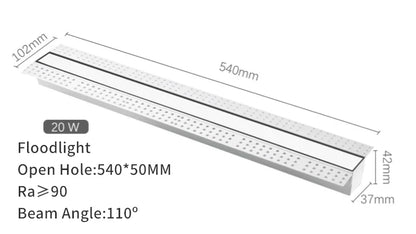 DecorBites™ Led Magnetic Downlight: Modern, Recessed, 90Ra, Indoor Ceiling Linear Grille Spot Lighting