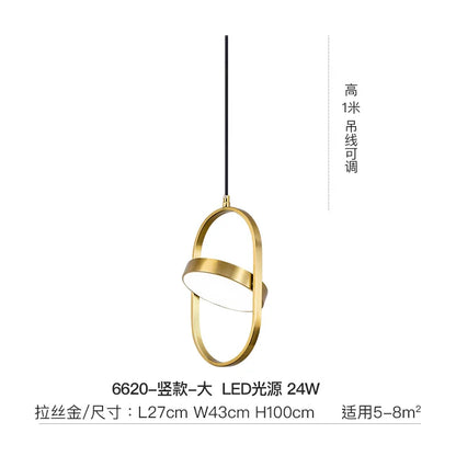 Lámpara colgante DecorBites™ Gold Trumpet: moderna lámpara LED nórdica para decoración del hogar.