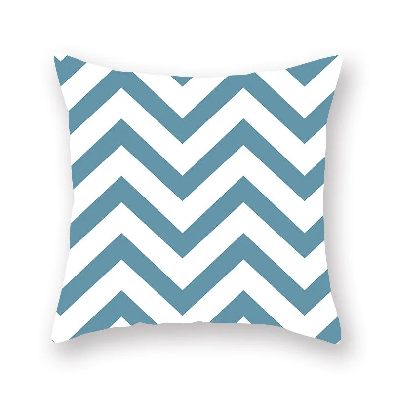DecorBites™ Green Geometric Pillowcase - Nordic Classic Design for Home Decor and Comfort