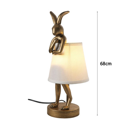 DecorBites™ Bathing Rabbit Resin Table Lamp for Living Room and Bedroom Decor