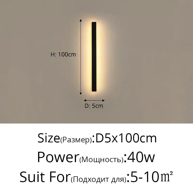 DecorBites™ LED Porch Lights | Modern Outdoor Black Lamps for Living Room & Bedroom