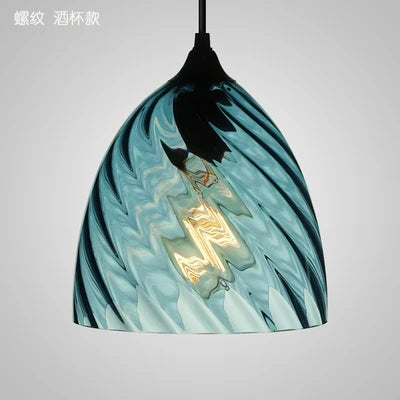 DecorBites™ Glass LED Pendant Lamp: Modern Nordic Style Hanging Light for Home, Cafe, or Bar