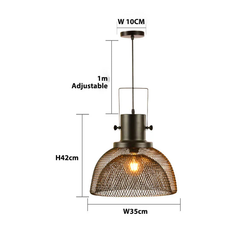 DecorBites™ Cage Pendant Light: Nordic LED Minimalist Industrial Dining Lamp