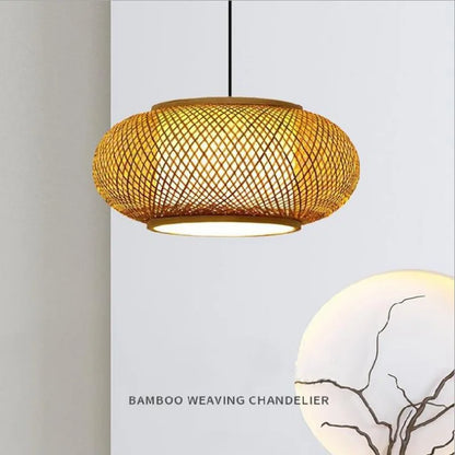 DecorBites™ Japanese Bamboo Pendant Light for Kitchen and Hotel Decor