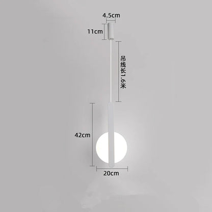 Nordic Minimalist Metal Bedside Pendant Light