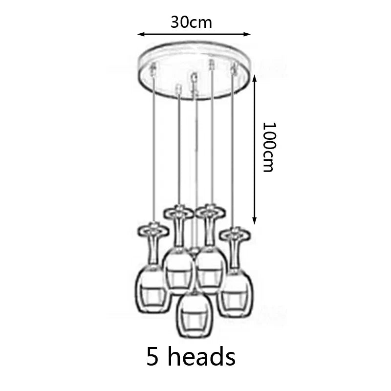 Lámparas colgantes LED DecorBites™ con forma de copa de vino para restaurantes, bares y comedores