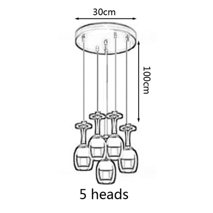 Lámparas colgantes LED DecorBites™ con forma de copa de vino para restaurantes, bares y comedores